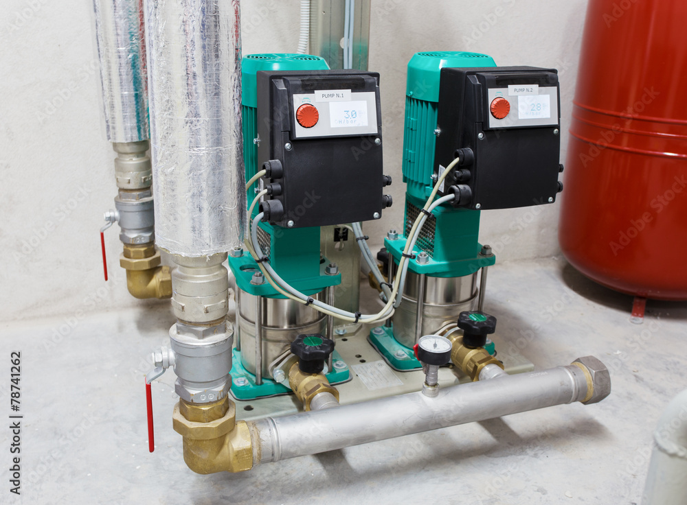 Close-up photo of water pumps Close-up photo of water pumps