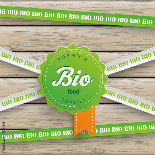 Bio Sticker Lines Bio Food Wood