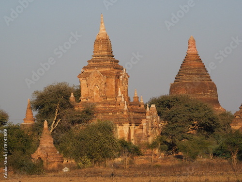 Pagodas budistas en Bagan  Myanmar 