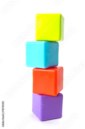 Tower of stacked cubes