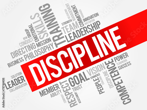 DISCIPLINE word cloud, business concept