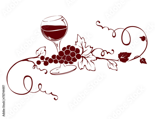 Vector design element -- Wine title