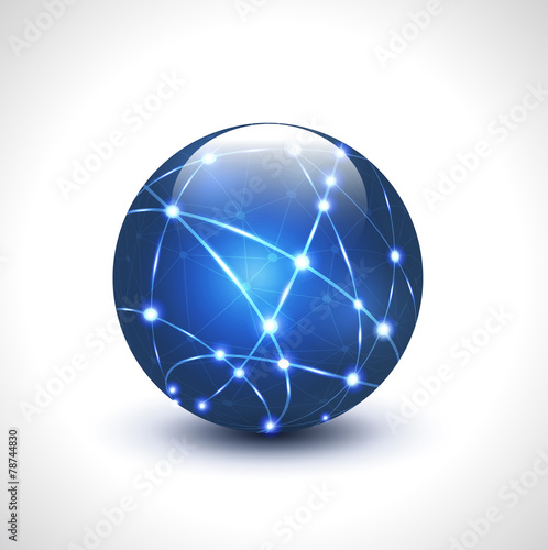 Abstract global network for technology and social network