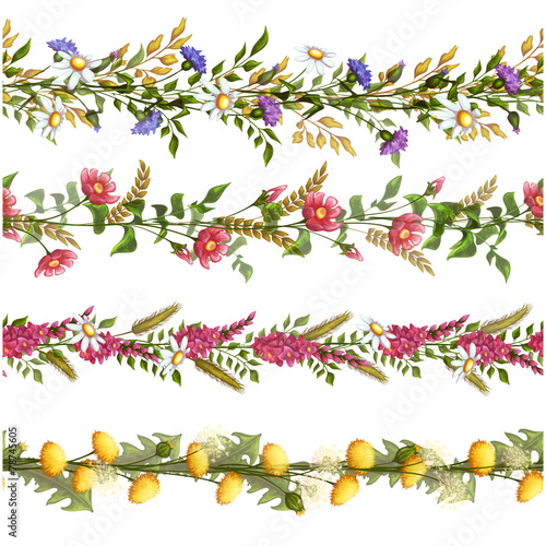 Vector floral Pattern Brushes for your design