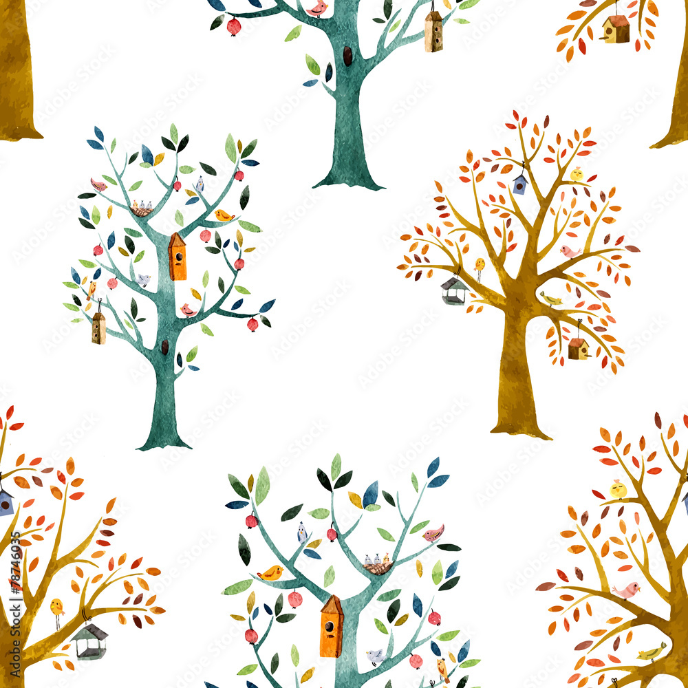 Fototapeta premium Cartoon forest