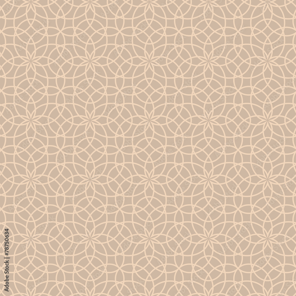 Abstract Floral Forged Beige Seamless Pattern from Line Flowers Abstract Floral Forged Beige Seamless Pattern from Line Flowers