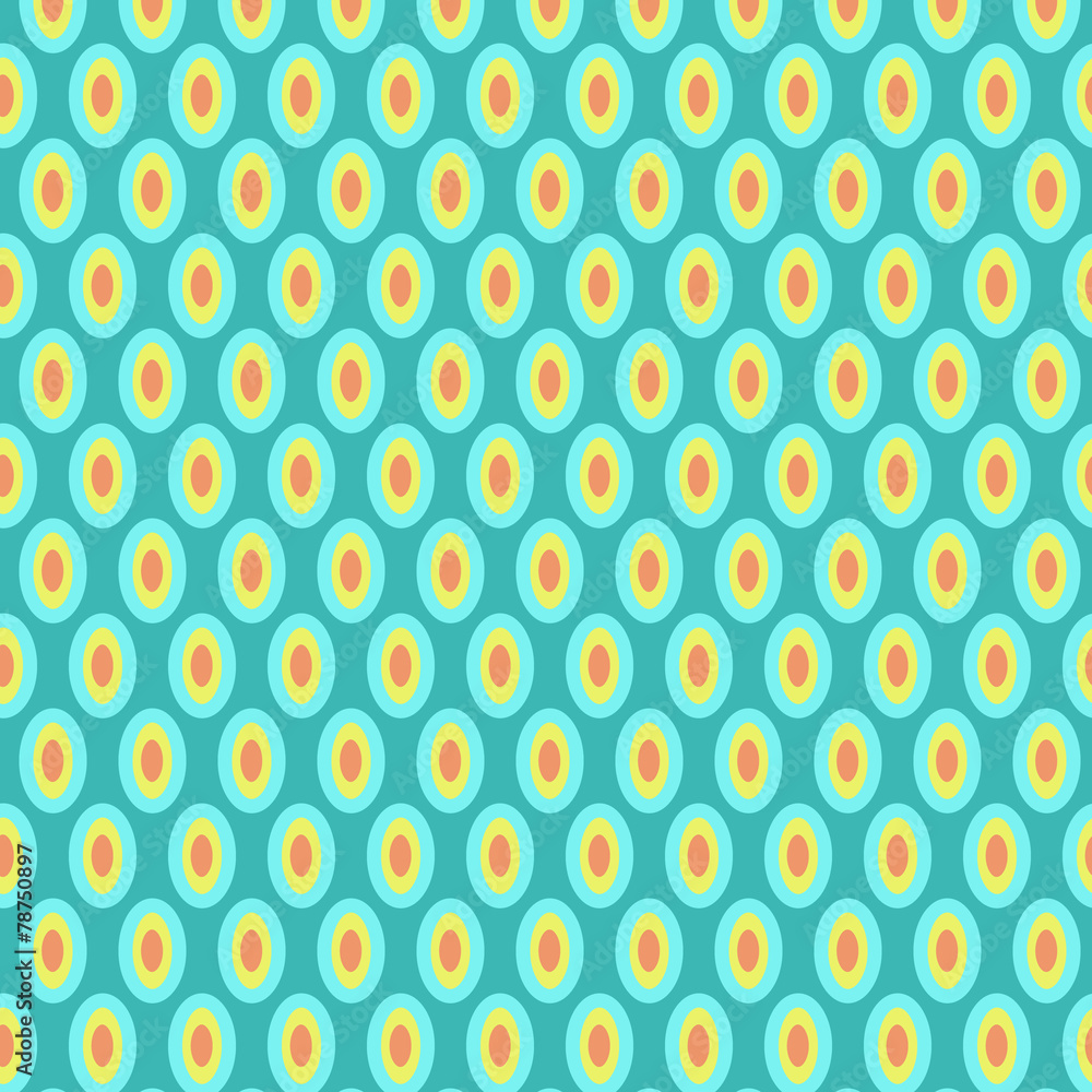 Bright Circles Abstract Pattern on Blue Bright Circles Abstract Pattern on Blue
