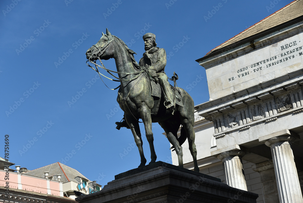 Obraz premium Statua equestre di Garibaldi