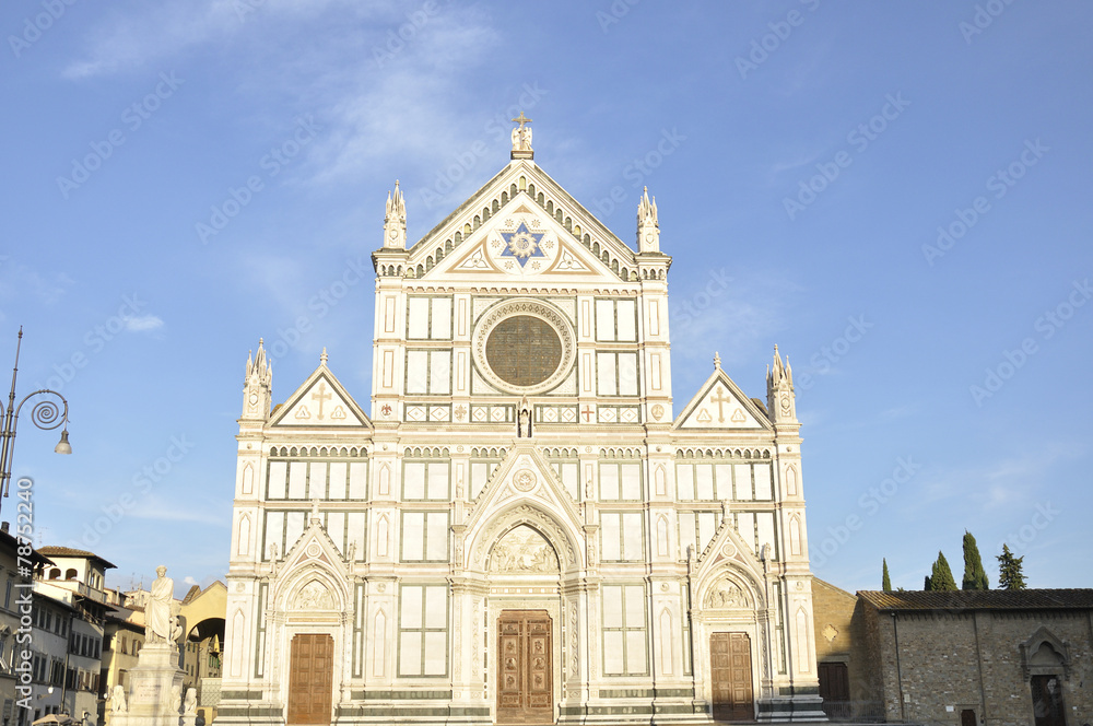 Basilica of the Santa Croce located in Florence, Italy