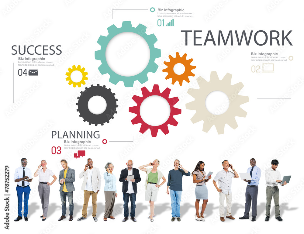 Teamwork Team Group Gear Partnership Cooperation Concept Teamwork Team Group Gear Partnership Cooperation Concept