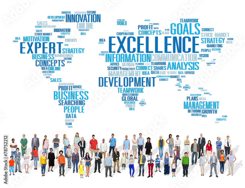 Excellence Expertise Perfection Global Growth Concept