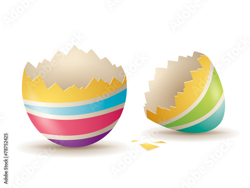 Cracked eggshell