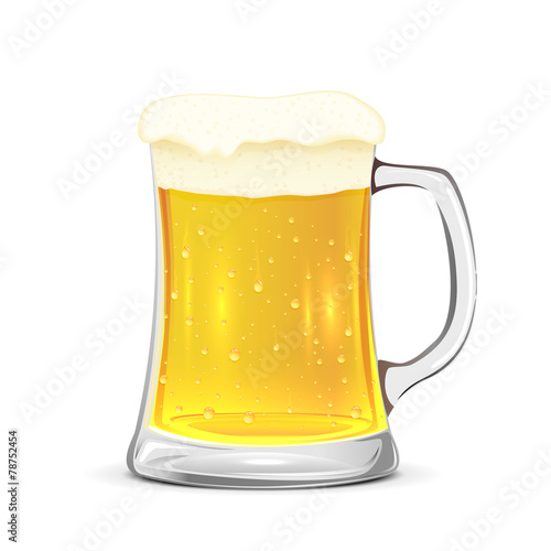 Glass mug of beer