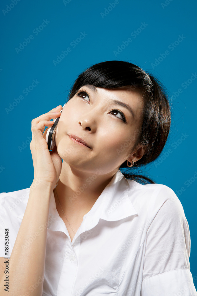 smiling woman with cellphone smiling woman with cellphone