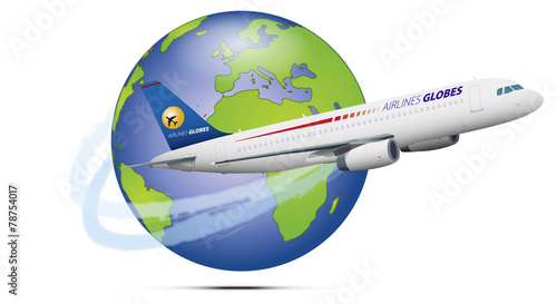 Globe avion 02 sans nuage