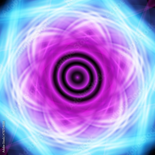 fractal abstract square light neon background vector