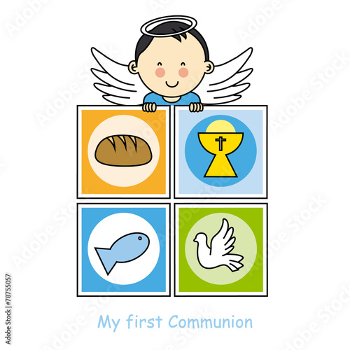 Boy First Communion card