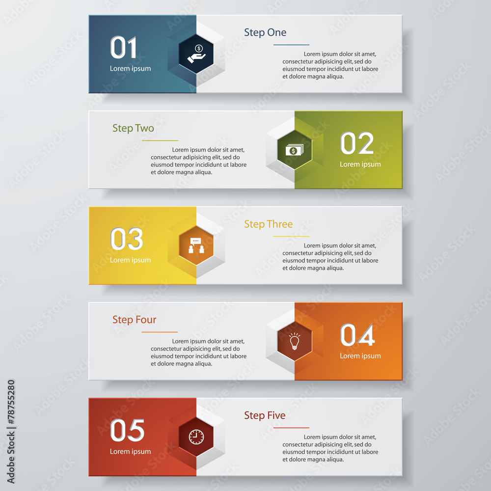 Design clean number banners template. Vector. Design clean number banners template. Vector.