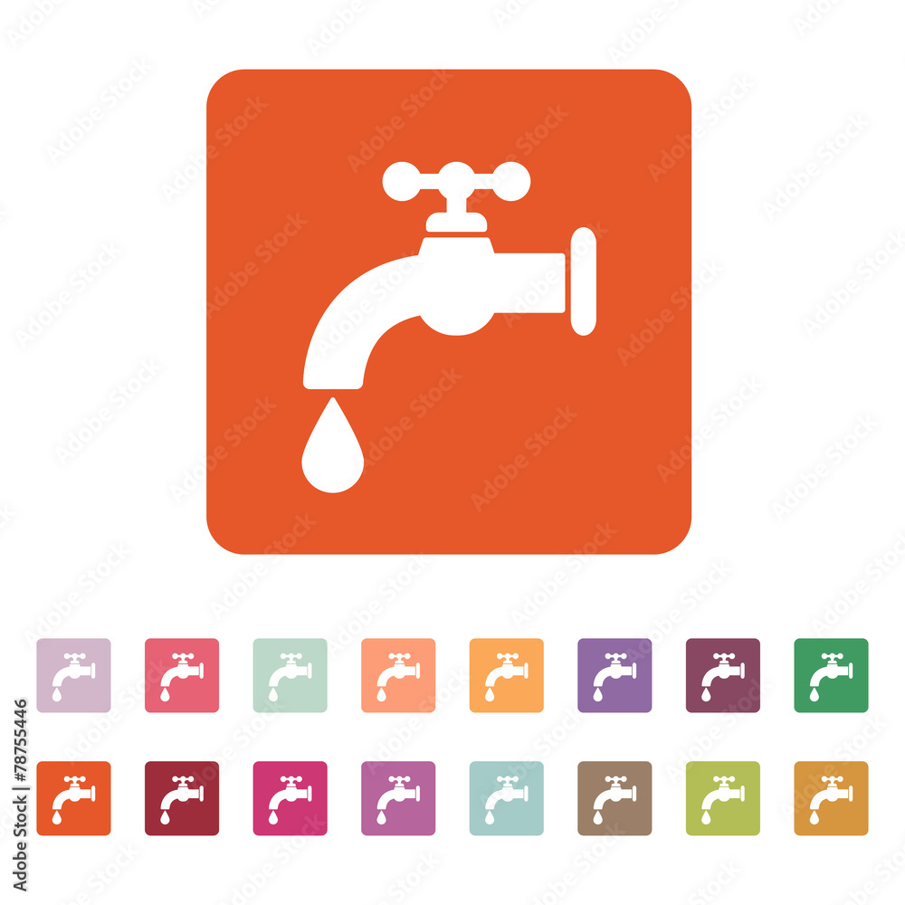 The tap water icon. Water symbol. Flat The tap water icon. Water symbol. Flat
