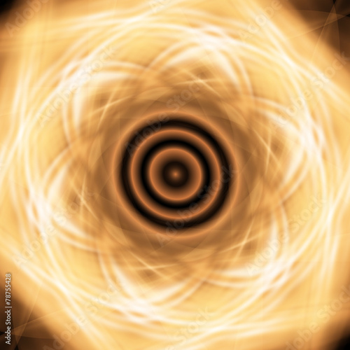 fractal gold abstract square light neon background vector