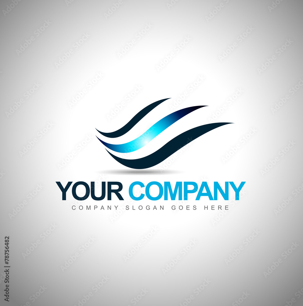 Wind wave logo vector. Creative swashes logo concept Wind wave logo vector. Creative swashes logo concept
