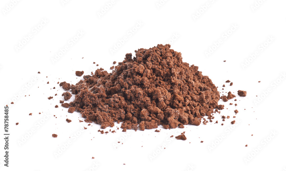 Pile of the brown ground soil isolated