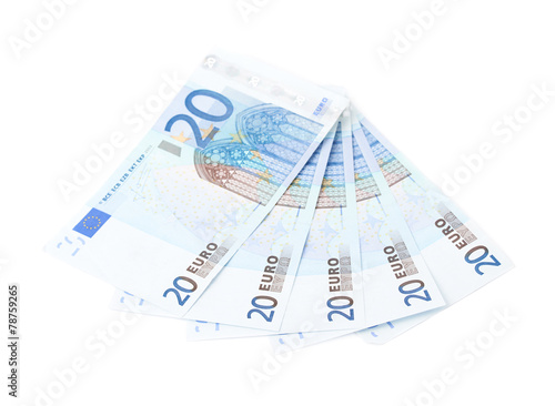 Multiple twenty euro bank notes