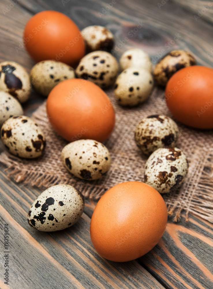 Obraz premium different types of eggs