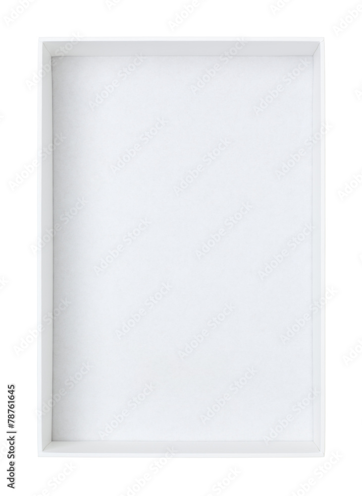 white box isolated on white background