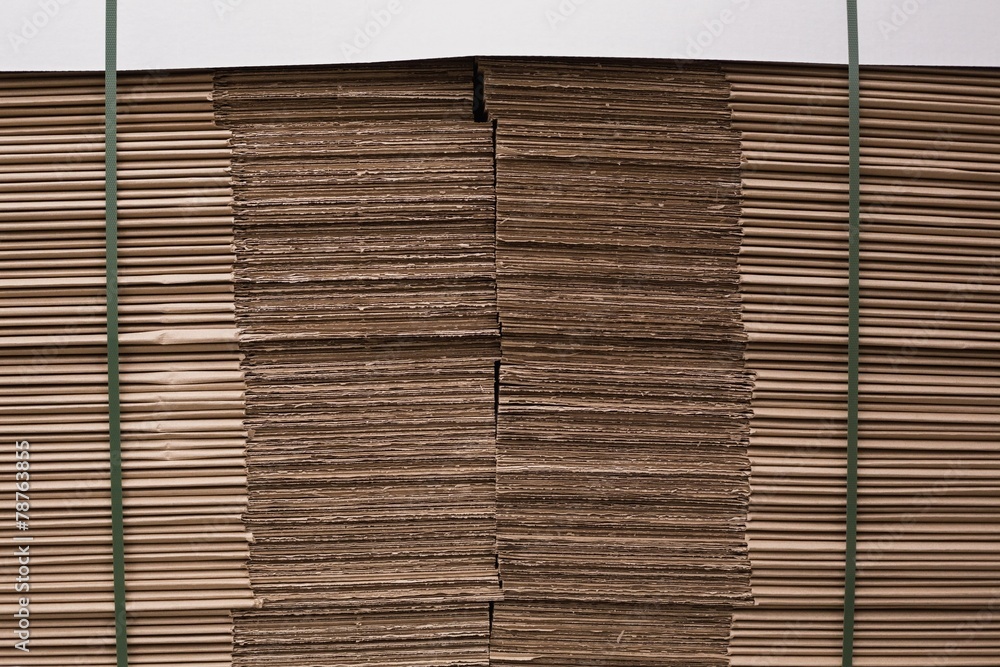 Close up of a stack of cardboard Close up of a stack of cardboard