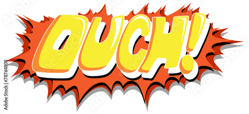 Ouch - Comic Expression Vector Text