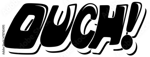 Ouch - Comic Expression Vector Text