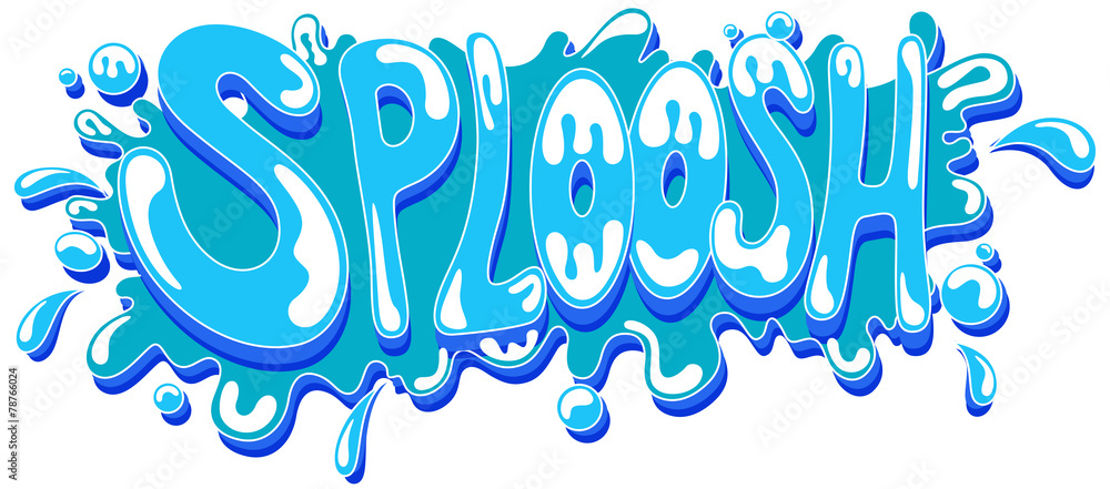 Naklejka premium Splash - Comic Expression Vector Text