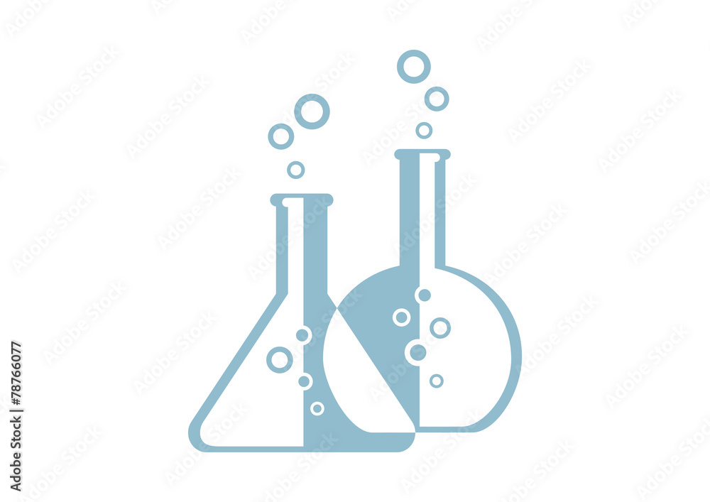 Laboratory glass icon on white background Laboratory glass icon on white background