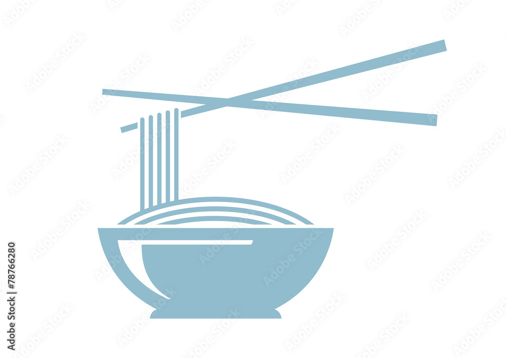 Noodles vector icon on white background Noodles vector icon on white background