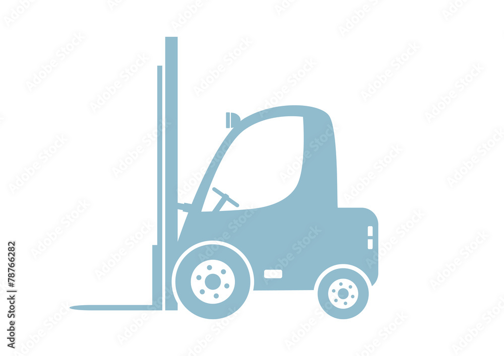 Forklift vector icon on white background Forklift vector icon on white background