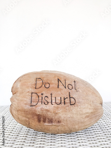 Do Not Disturb message on Coconut Shell