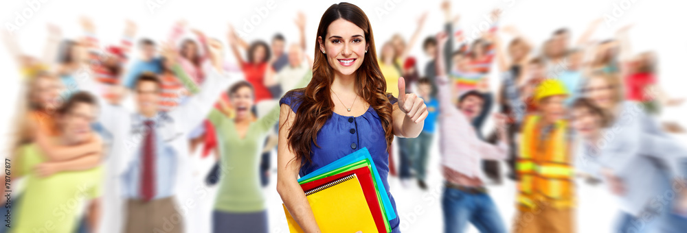 Fototapeta premium Students group.
