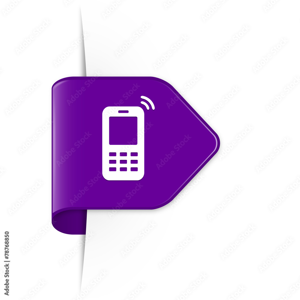 Mobile phone - Purple Arrow Sticker with Shadow Mobile phone - Purple Arrow Sticker with Shadow