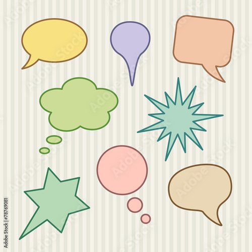 Colorful Cartoon Speech Bubbles