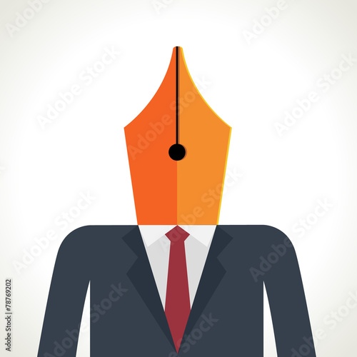 Business man Head pen