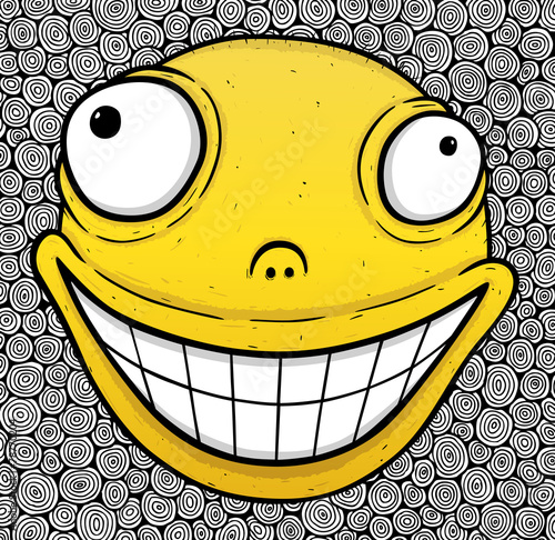 Orange crazy smile