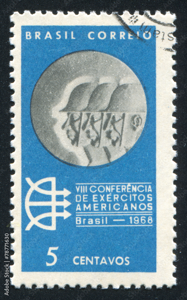 Naklejka premium Soldiers Heads on Medal