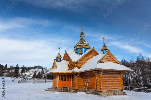 Wallpaper Mural Winter landscape with church Torontodigital.ca