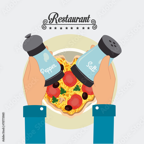 Restaurant design, vector illustration.