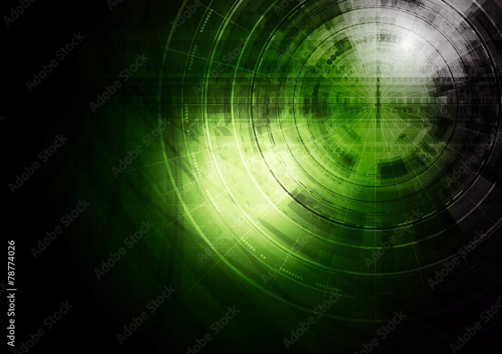 Dark green technology background Dark green technology background