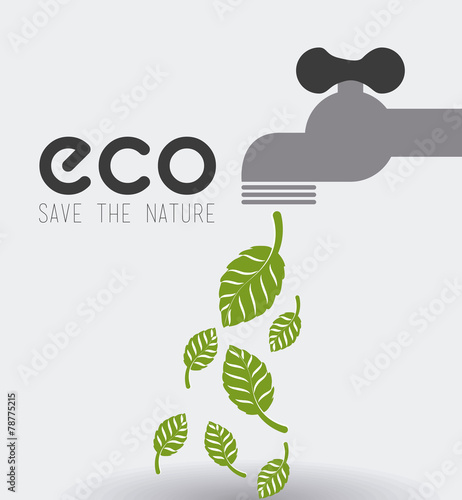 Ecology design, vector illustration.