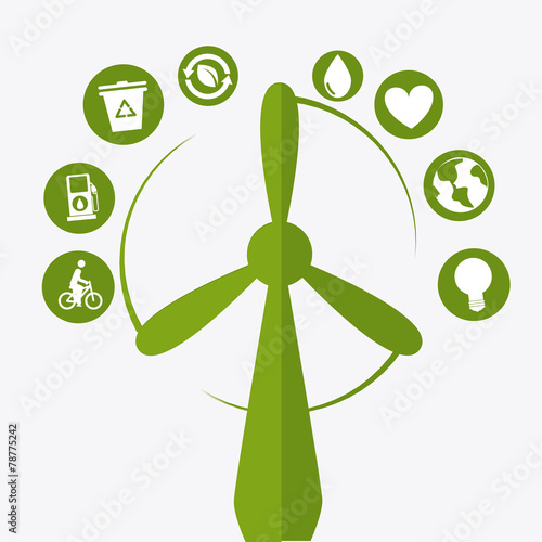 Ecology design, vector illustration.