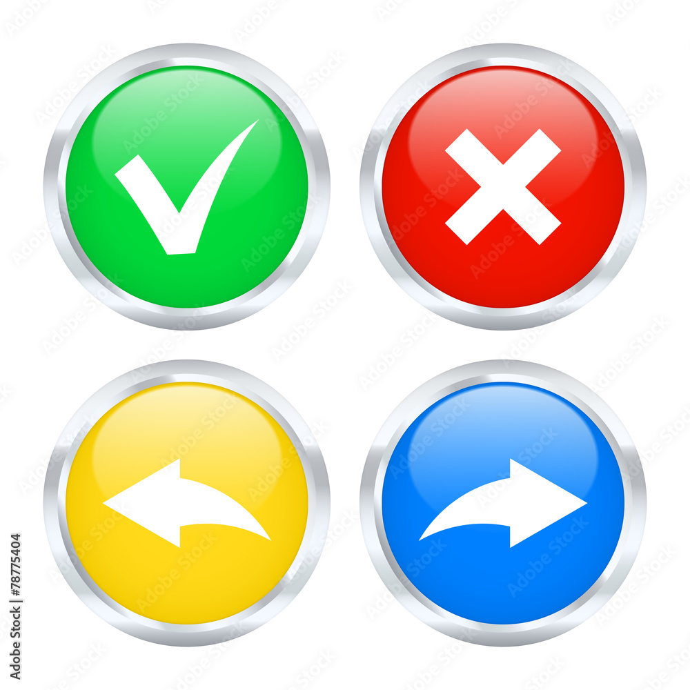 Set of undo and redo buttons. Vector illustration Set of undo and redo buttons. Vector illustration