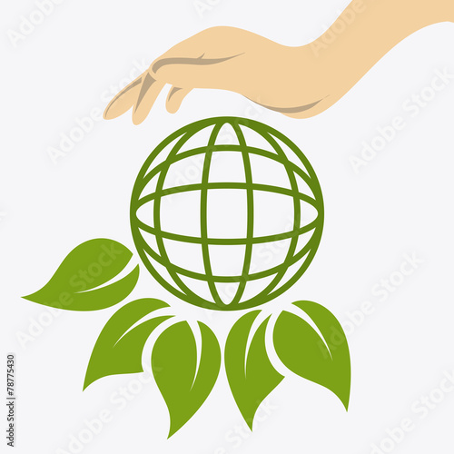 Ecology design, vector illustration.